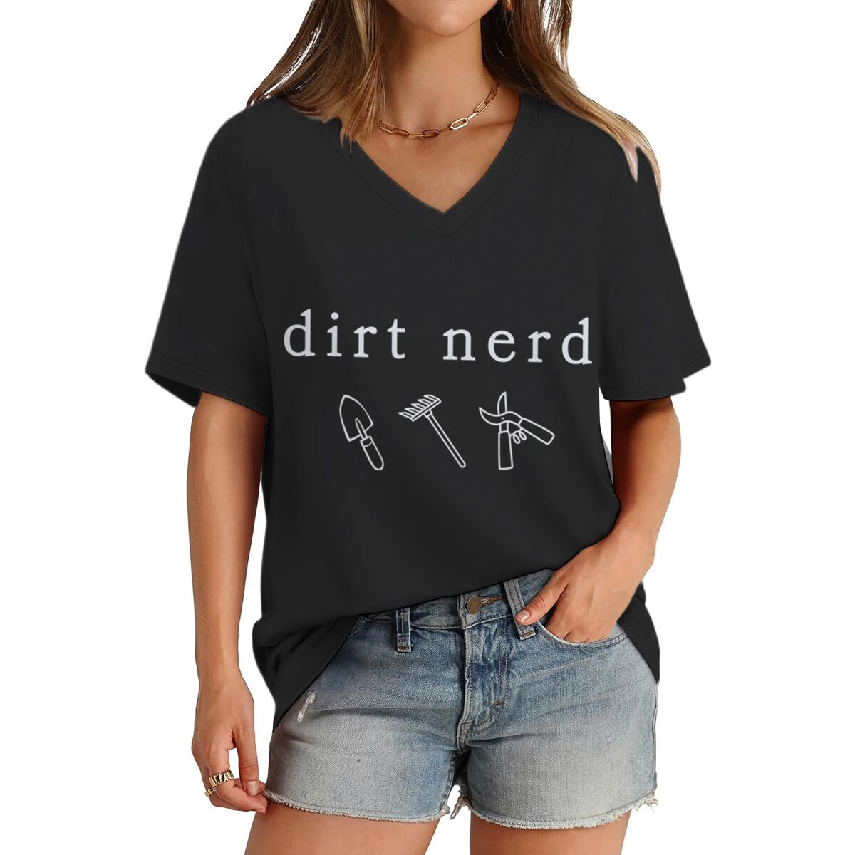 Gardening Tools Vintage - Camiseta feminina estampada Dirt Nerd Gardening