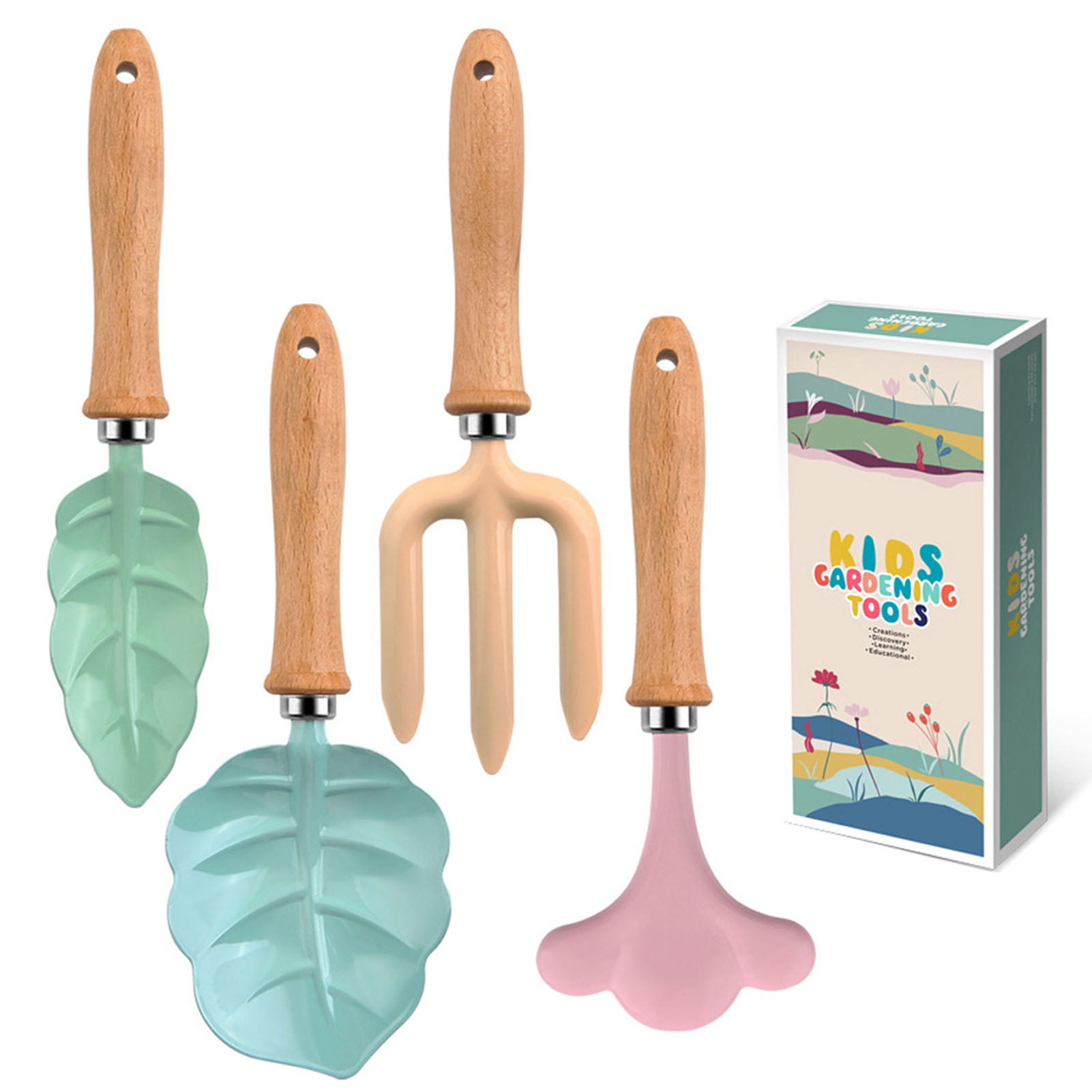 Gardening Tools Set Gift - Conjunto de ferramentas seguras coloridas para
