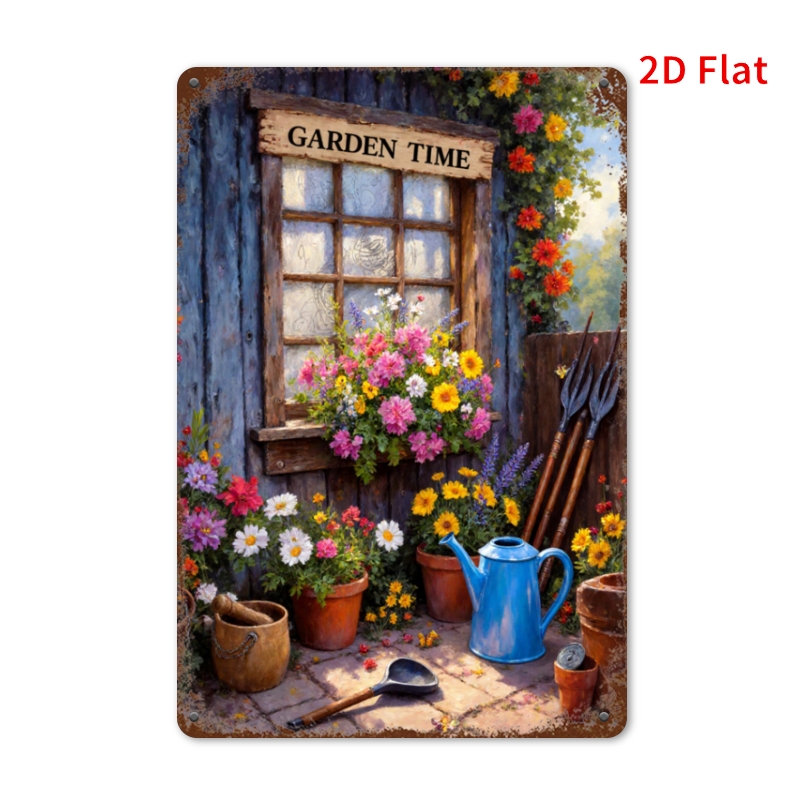 Placa de Metal Vintage Garden  - Gardening Tools Vintage avaliação e preço