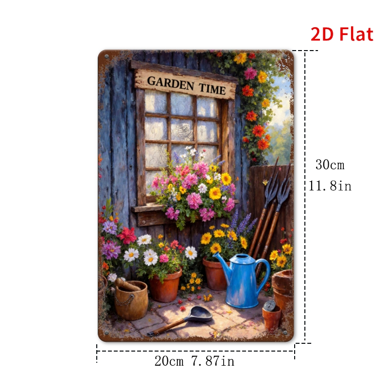 Placa de Metal Vintage Garden  - Gardening Tools Vintage avaliação e preço