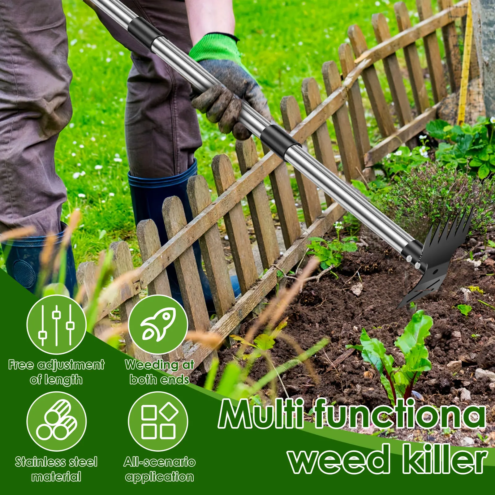 Ancinho de palha de jardim, aç - Gardening Tools To Remove Weeds avaliação e preço